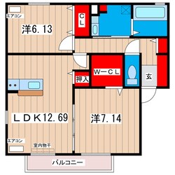 Ｓｉｎ.グリュックＢの物件間取画像